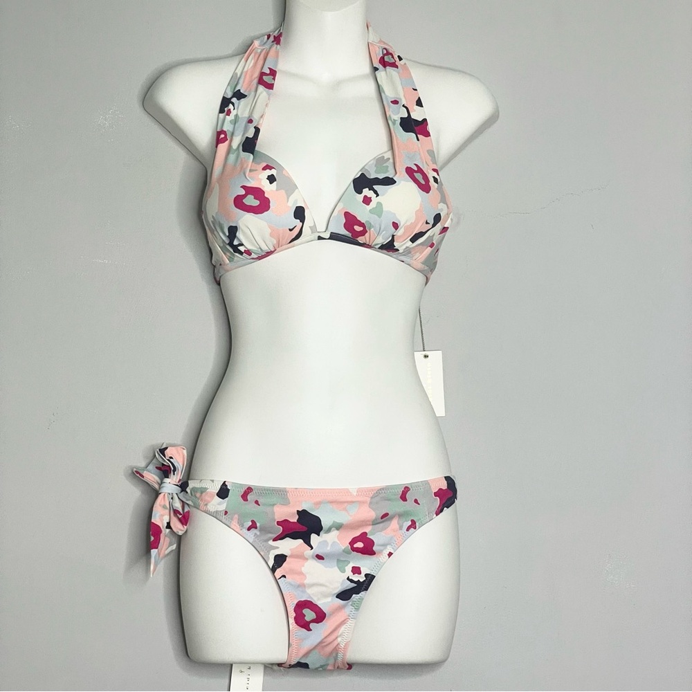 HEIDI KLEIN 2-Piece Push Up Halter Bikini Swimsuit Set